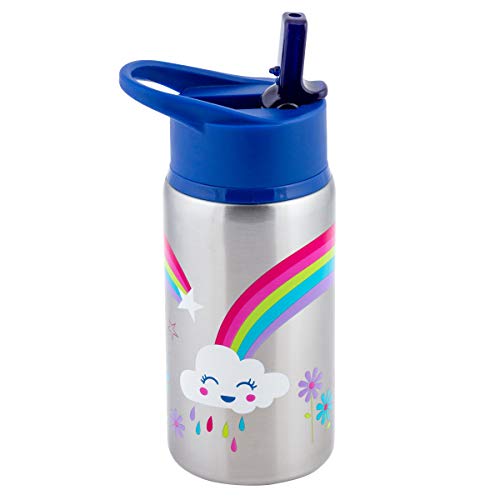 Stephen Joseph Stainless Steel Water Bottles, 18 Oz, RAINBOW
