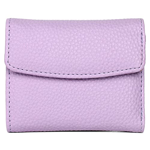 Buxton Women's Solid Color Mini Trifold Wallet, Lilac