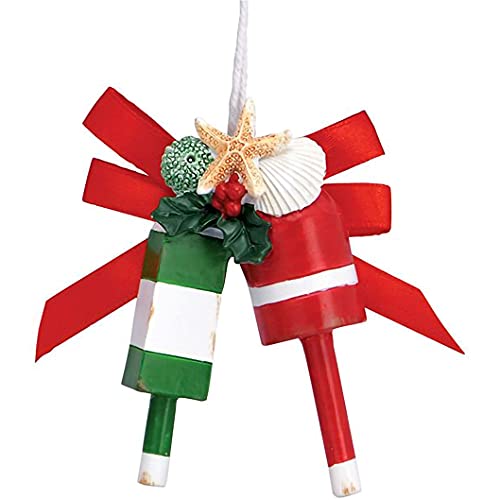 Cape Shore Green and Red Buays Seashell Beach Christmas Ornament Decoration