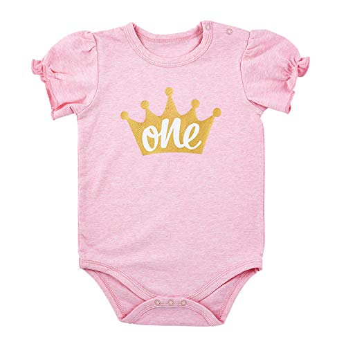 Creative Brands Stephan Baby Stephan Baby 1st Birthday Snapshirt-Style Diaper Cover Available in 3 Designs, One Crown, Fits 6-12 Months