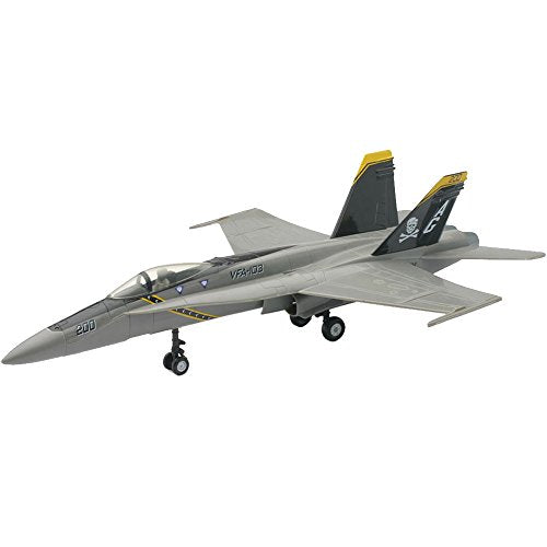 New Ray Toys F-18 Gray Hornet Model Kit Skull and Crossbones Logo Kids Hobby 1:72 Scale