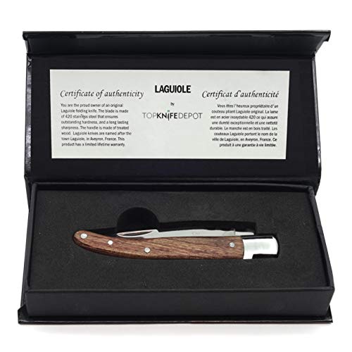 ArteNostro TopKnife Laguiole 4-1/2" Steak Folding Knife (Rosewood Handle)