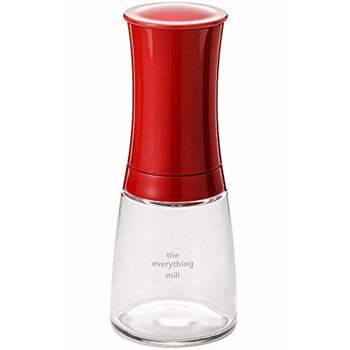 Kyocera Advanced Ceramics Pepper, Salt, Seed and Spice Mill with Adjustable Advanced Ceramic Grinder, The Everything Mill-Candy Apple Red