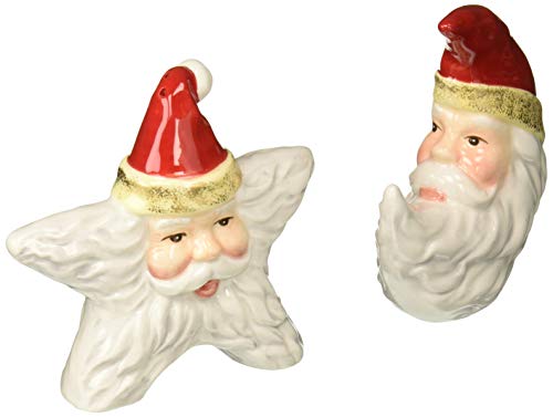 Cosmos Gifts 56530 Star and Moon Santa Salt and Pepper Set, 3-1/2-Inch