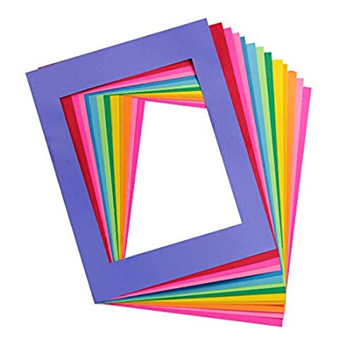 Hygloss Products Bright Specialty Frames Cardstock Paper Frame-Large-11 x 14 Inches-Center Size of 8 x 10 Inches - (10-12 colors) - 24 Count