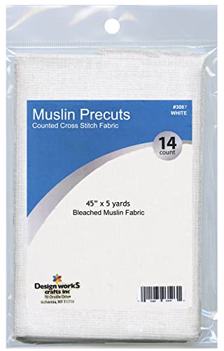 Design Works Crafts Muslin Fabric, White