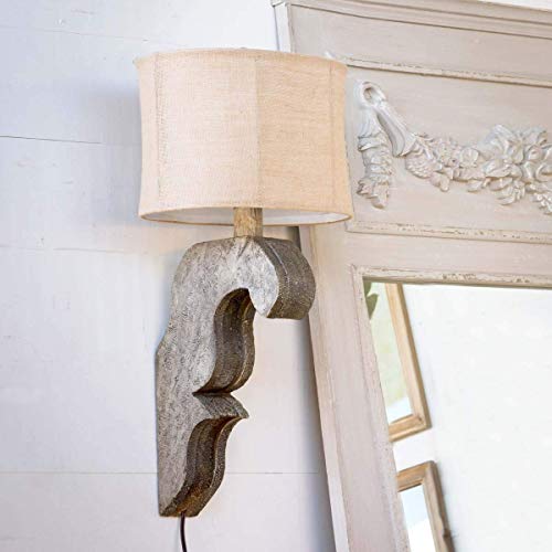 Park Hill Collection ELH81421 Corbel Lamp Antique Grey, 31-inch High
