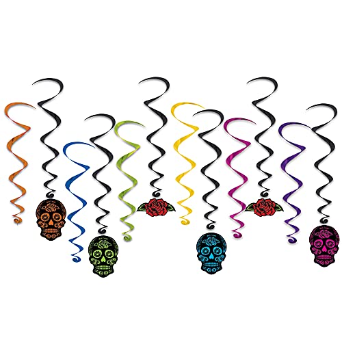 Beistle Day Of The Dead Design Whirls Hanging Decoration