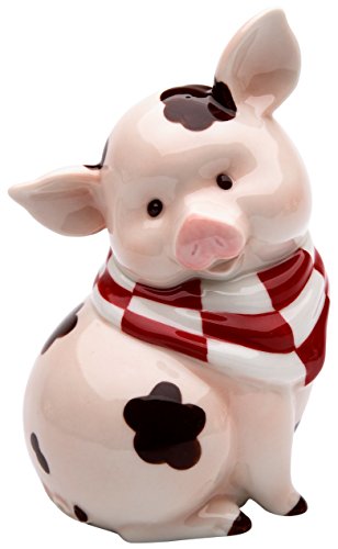 StealStreet SS-CG-61760, 5.5 Inch Sitting Pink Pig with Brown Mud Spots Money Piggy Bank