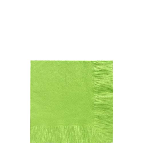 amscan Big Party Pack Kiwi Beverage Paper Napkins - 5" x 5" 100 Ct.