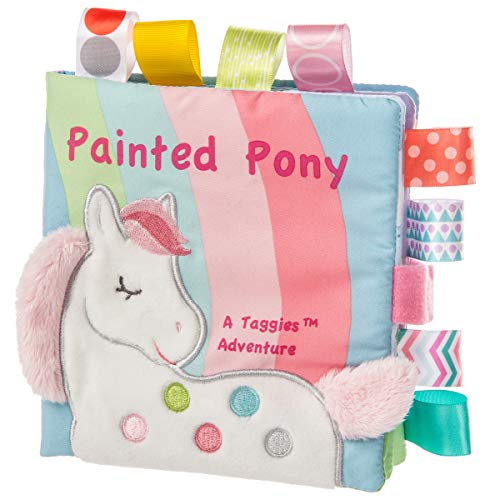 Mary Meyer Taggies Touch & Feel Soft Cloth Book with Crinkle Paper & Squeaker, Paint Pony (40150)