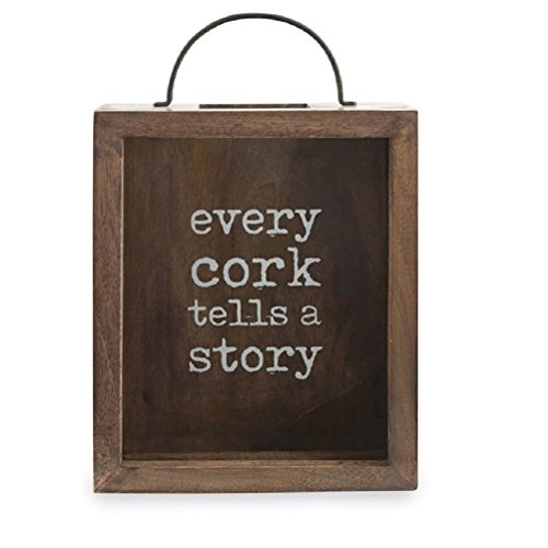 Mud Pie Every Cork Tells A Story Wine Cork Display Box, 19 inches