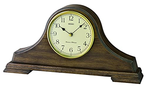 SEIKO Ria Mantel Clock, Antique Brown