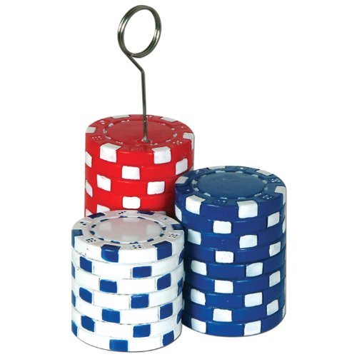 Beistle 50069 Poker Chips Photo Balloon Holder