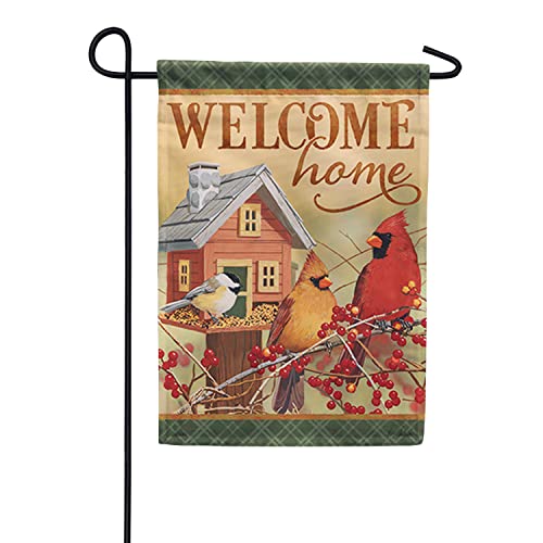 Carson Home Accents Christmas Cardinal Home DuraSoft Garden Flag, 12-inch Width, Fabric