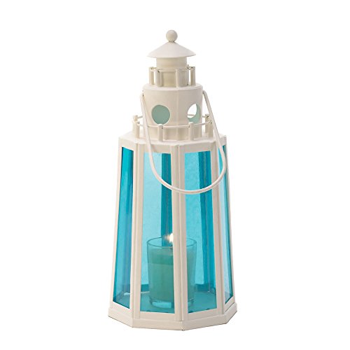 Sigma SLC Koehler 15217 10 Inch Ocean Blue Lighthouse Candle Lamp