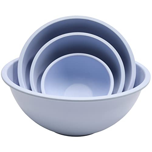 Chef Craft Eco Bamboo Fiber Mixing Bowl Set, 4 Piece, Blue