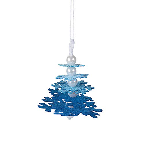 Fun Express Blue Snowflake Layer Ornament Craft Kit - Crafts for Kids and Fun Home Activities