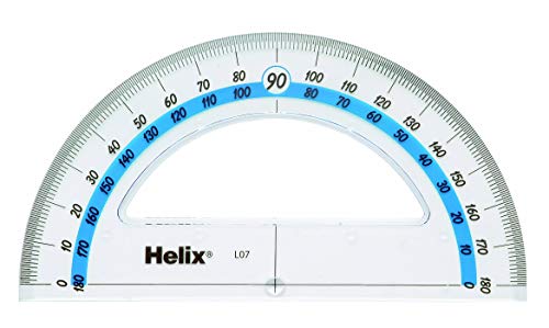 Pens Helix Professional Shatter-Resistant 180 Degree Protractor, 6 inch / 15cm (12071)