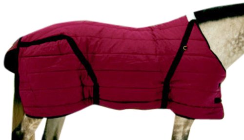 Intrepid International High Spirit Snuggie Stable Blanket, 74-Inch, Burgundy/Black