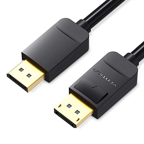 DisplayPort Cable 1m/3ft, VENTION DP to DP 1.2 Cable (4K@60Hz,2K@144Hz) Gold-Plated Interface, 3D DisplayPort Cord Compatible with PC, TV, Monitor, Desktop, Projector