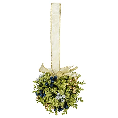 Ganz Mistletoe Door Decor Kissball, 5-inch Diameter, Plastic