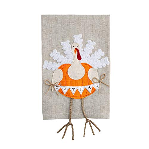 Mud Pie Turkey Dangle Leg Towel,21" x 14", (Gather)