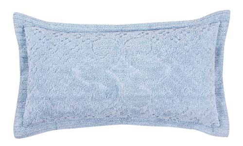 Better Trends Ashton Collection is Super Soft and Light Weight in Medallion Design 100 Pecent Cotton Tufted Unique Luxurious Machine Washable Tumble Dry, King Sham, Blue