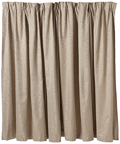 Belle Maison Stylemaster Gabrielle Pinch Pleated Foam Back Patio Panel, Taupe, 96 by 84-Inch