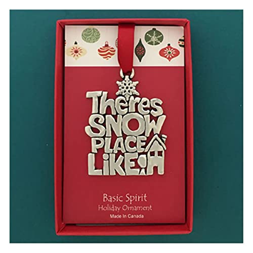 Basic Spirit What The Elf Pewter Ornament with Snowflake Snow House for Holiday Tree Decoration Home Collection (Boxed)