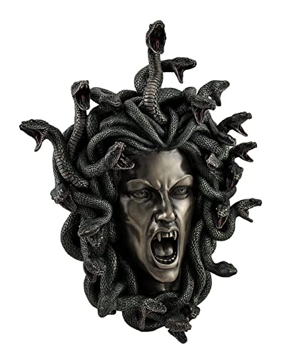 Unicorn Studio Medusa Head w/ Snake Hair Gorgon Lady Wall Plaque