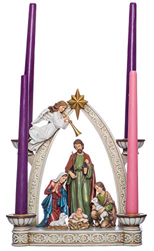 Roman 25" Advent Arch With Holy Family