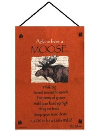 Manual Advice From a Moose Woven X Your True Nature Wall Hanging, 17 X 26-Inch