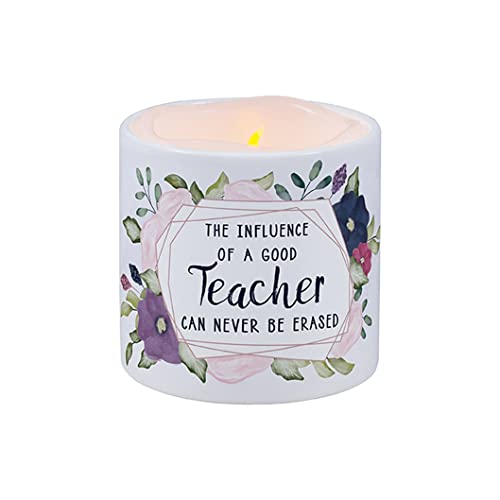 Carson 24192 Teacher LED Candle with Ceramic Holder, 3.5-inch Diameter