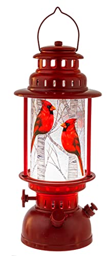 Ganz MX184730 LED Light Up Shimmer Cardinal Lantern, 11.75-inch Height, Acrylic