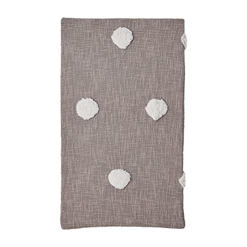 Mud Pie Tufted Dot Throw Blanket,  50" x 60",Taupe