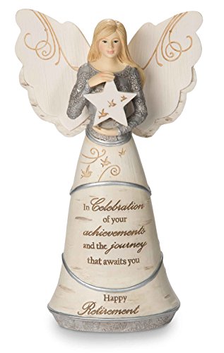 Pavilion Gift Company 82375 Celebration of Retirement Angel Figurine, 6-1/2"