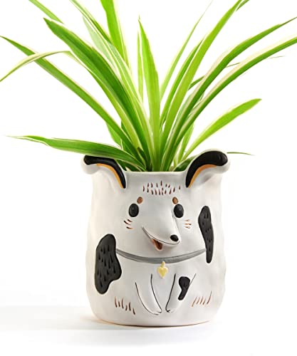 Giftcraft 717966 Dog Planter, 4.7-inch Height, Ceramic