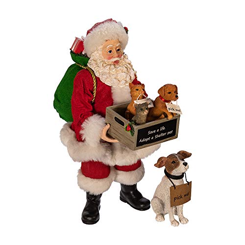 Kurt Adler Kurt S. Adler 10.5-Inch Fabrich‚Äö√†√∂‚àö√º‚Äö√¢√†‚Äö√†√®‚Äö√Ñ√∂‚àö√ë¬¨‚àû Adopt-a-Pet Dog, 2 Piece Set Santa, Multi