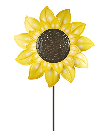 Giftcraft 716588 Sunflower Art Spinner Stake, 47.2-inch Height, Metal