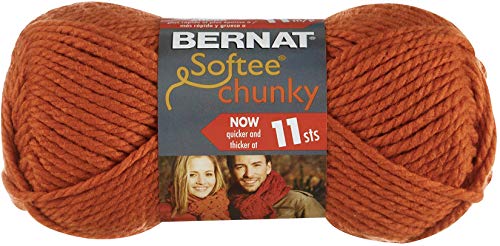 Spinrite Yarns (CA) Bernat Softee Chunky Yarn, 3.5 Oz, Gauge 6 Super Bulky, Pumpkin