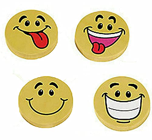 Fun Express Large Smile Face Erasers (4 Dozen)