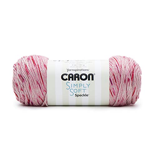 Spinrite Yarns (CA) CARON Simply Soft Speckle Yarn, Lipstick