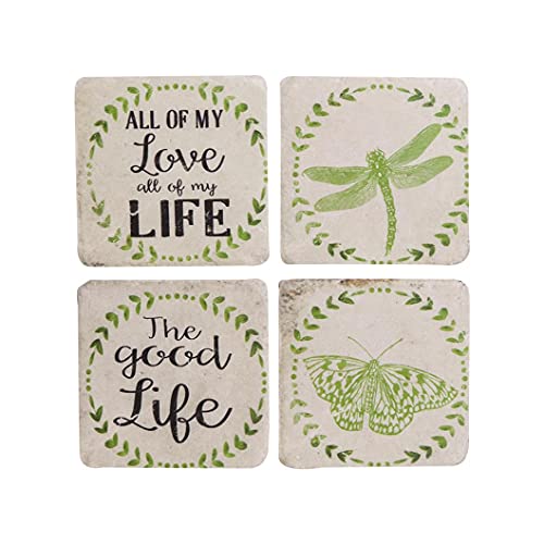 Manual Woodworkers & Weavers RMCSGL 4 x 4 x 0.375 in. The Good Life Coaster - Set of 4
