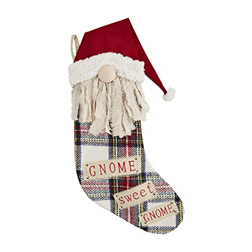 Mud Pie Sweet Holiday Gnome Christmas Stocking, 22.5" x 11.5", 22.5" x 11.5"