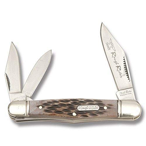 Blue Ridge Knives Rough Ryder Whittler Amber Bone