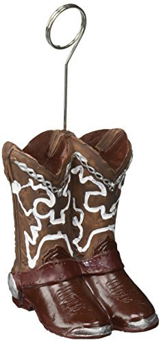 Beistle Cowboy Boots Photo/Balloon Holder Party Accessory (1 count)