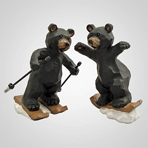 Lipco 19047 Ski and Snowboard Bears Figurine, Set of 2