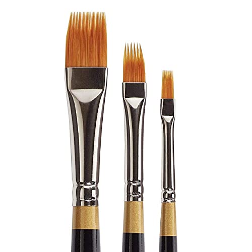 KINGART Original Gold 9120 Series, Golden Taklon Rake/Comb 3 Pc. Set