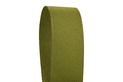 Ribbon Bazaar Solid Grosgrain Ribbon Woven Ribbed Texture - 100% Polyester Ribbon for Gift Wrapping, Home Decor, Bouquets, Cake Decorating & More - 5/8 inch Moss 50 Yards
